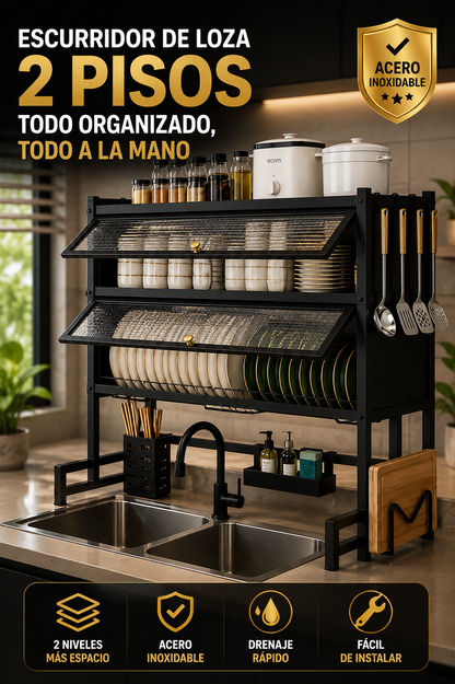Escurridor De Loza PREMIUM 2 Pisos