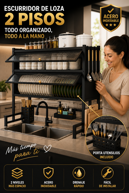 Escurridor De Loza PREMIUM 2 Pisos