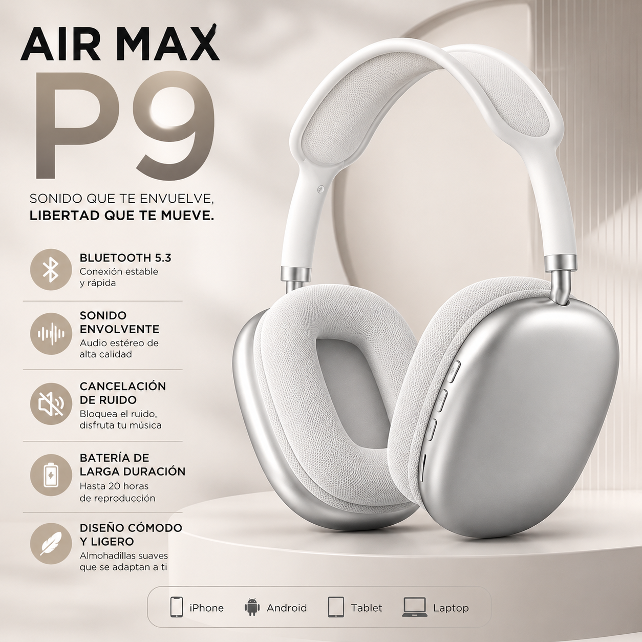 Audífonos Pro MAX Inalámbricos