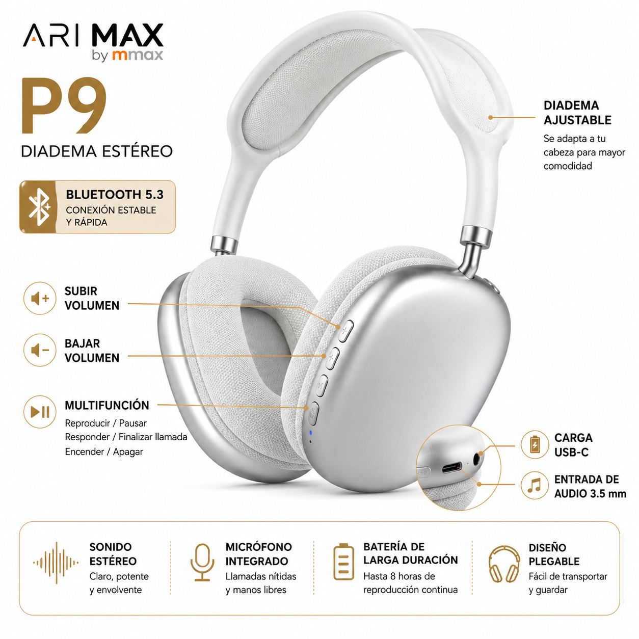 Audífonos Pro MAX Inalámbricos