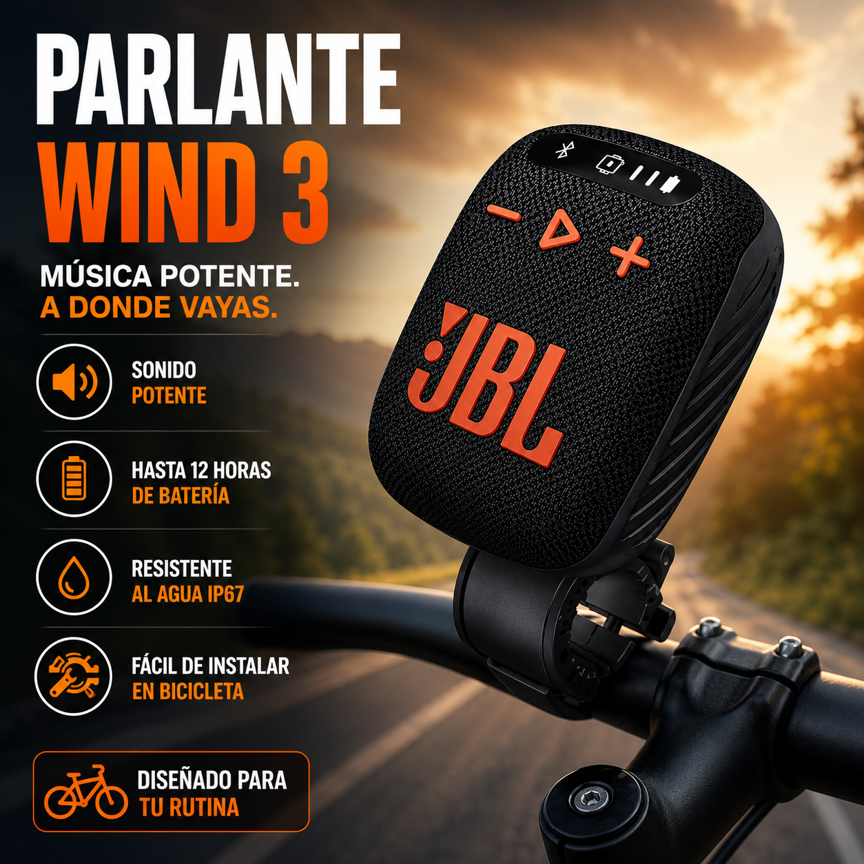 Parlante WIND 3 Moto/Bicicleta