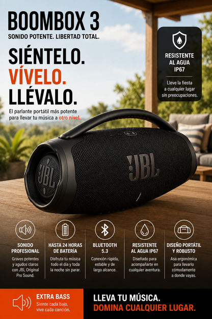 Parlante J B L Boombox 3