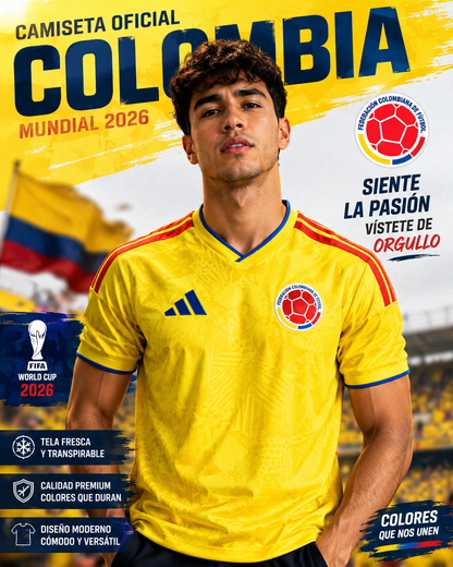 Camiseta Colombia Mundial 2026 PREMIUM