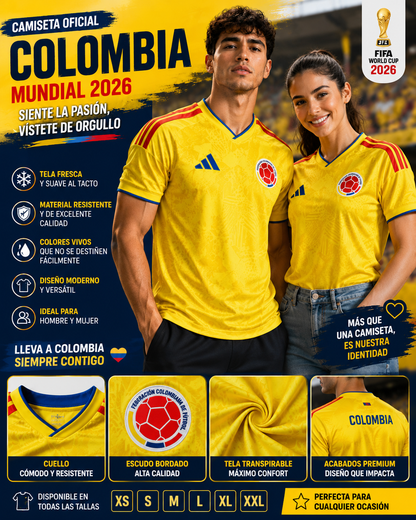 Camiseta Colombia Mundial 2026 PREMIUM